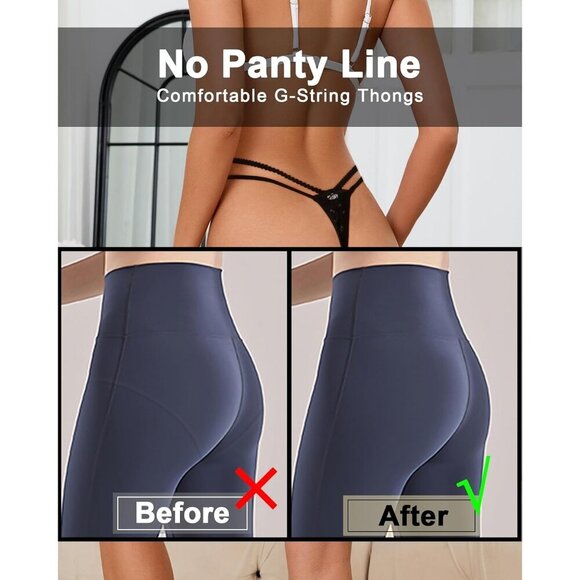 🆕Women's Black Glitter Lace Strappy Breathable Sexy Underwear Panties Polyamide - Picture 2 of 6